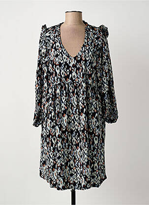 Robe courte manches 3/4 manches 3/4 noir GARCIA femme