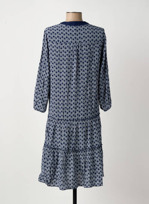 Robe mi-longue manches 3/4 manches 3/4 bleu OLSEN femme