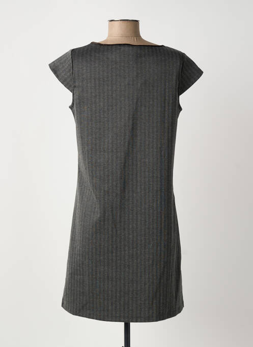 Robe courte manches courtes manches courtes gris LES P'TITES BOMBES femme