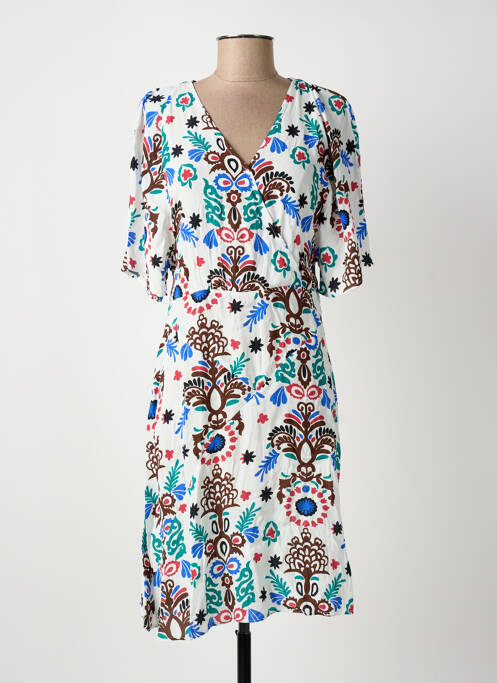 Robe mi-longue blanc C'EST BEAU LA VIE femme