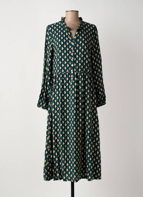 Robe mi-longue vert C'EST BEAU LA VIE femme