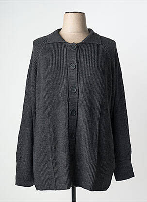 Gilet manches longues stretch gris SHEEGO femme