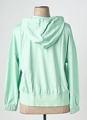 Sweat-shirt à capuche tissage jersey manches longues vert SHEEGO femme