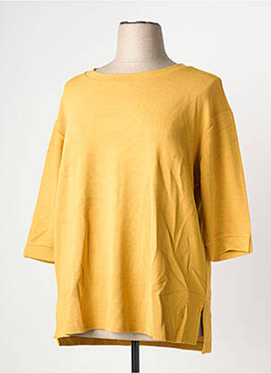 Sweat-shirt stretch manches courtes jaune TRIANGLE femme