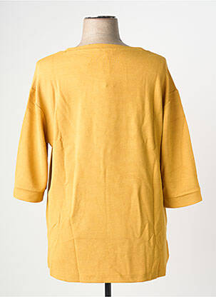 Sweat-shirt stretch manches courtes jaune TRIANGLE femme