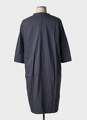 Robe mi-longue manches courtes manches courtes bleu KJBRAND femme