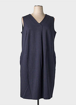 Robe mi-longue sans manche sans manche bleu TRIANGLE femme