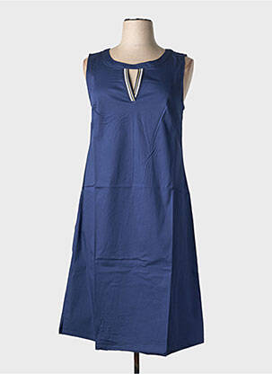 Robe mi-longue sans manche sans manche bleu SHEEGO femme
