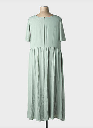 Robe longue manches courtes manches courtes vert SHEEGO femme