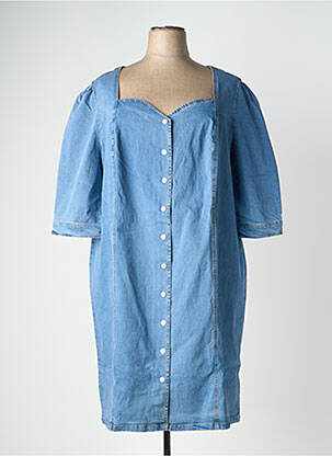 Tunique manches courtes coupe cintrée bleu SHEEGO femme