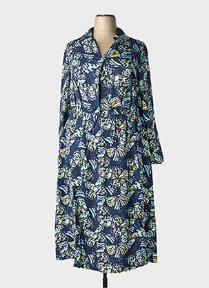 Robe longue manches longues manches longues bleu SHEEGO femme