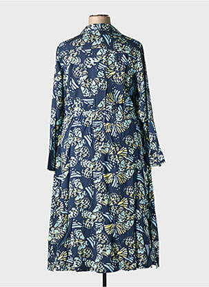 Robe longue manches longues manches longues bleu SHEEGO femme