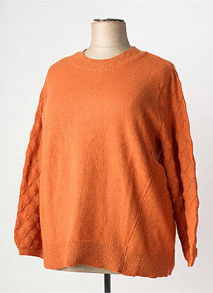 Pull stretch manches longues orange SHEEGO femme
