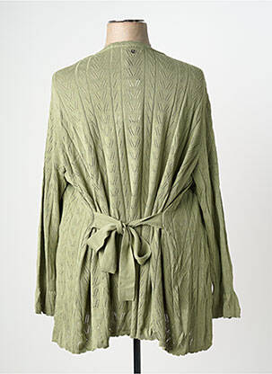 Gilet manches longues stretch vert SHEEGO femme