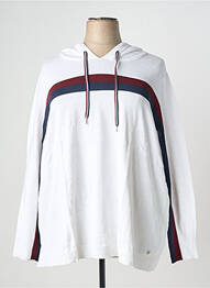 Pull coupe cintrée manches longues blanc SHEEGO femme
