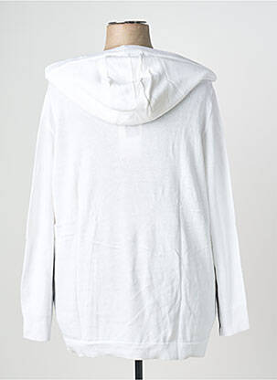 Pull coupe cintrée manches longues blanc SHEEGO femme