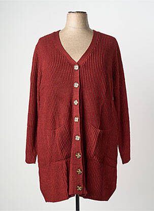 Gilet manches longues resserrée sur le bas marron SHEEGO femme