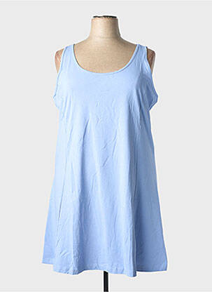 Robe mi-longue coupe évasée sans manche bleu SHEEGO femme