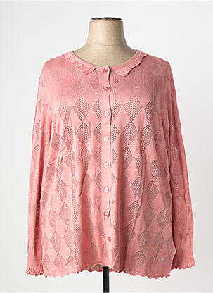 Gilet manches longues rose SHEEGO femme