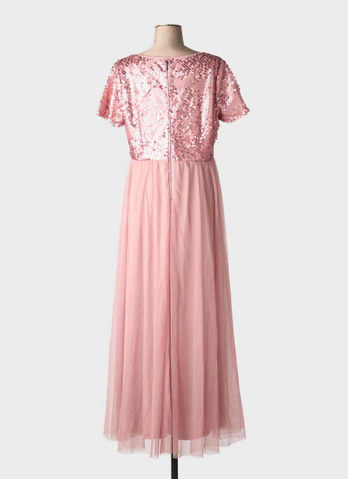 Robe longue manches courtes manches courtes rose SHEEGO femme