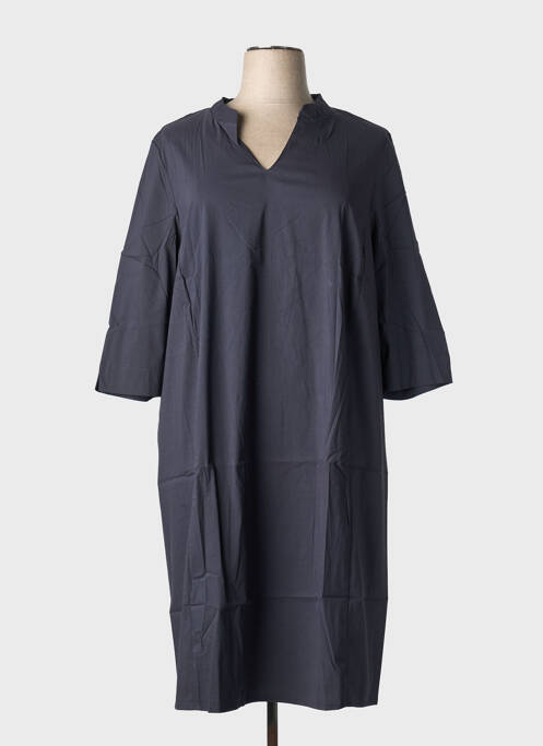 Robe mi-longue manches courtes manches courtes bleu KJBRAND femme