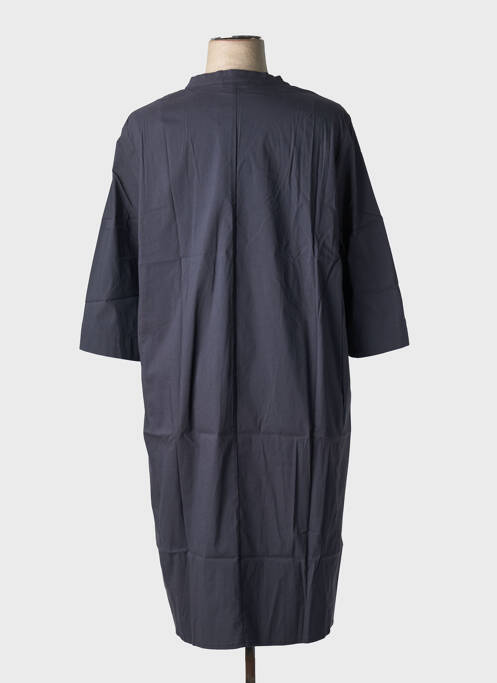 Robe mi-longue manches courtes manches courtes bleu KJBRAND femme