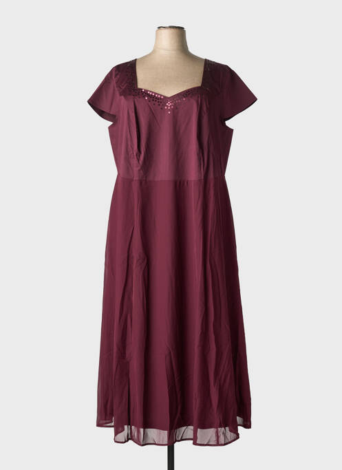 Robe longue manches courtes manches courtes rouge SHEEGO femme