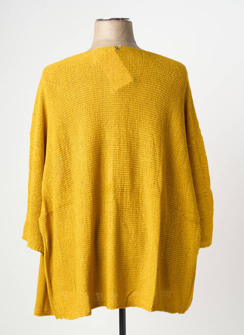 Gilet manches longues manches 3/4 jaune SHEEGO femme