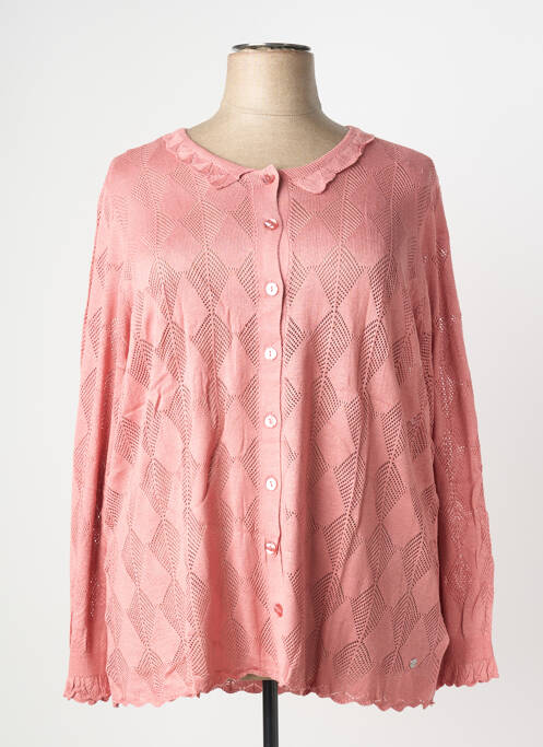 Gilet manches longues rose SHEEGO femme