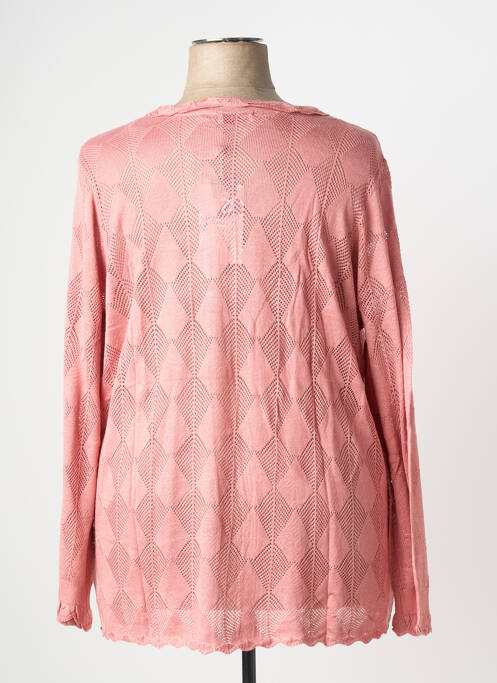 Gilet manches longues rose SHEEGO femme