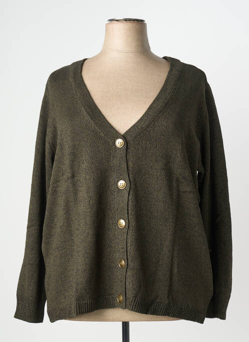 Gilet manches longues vert SHEEGO femme