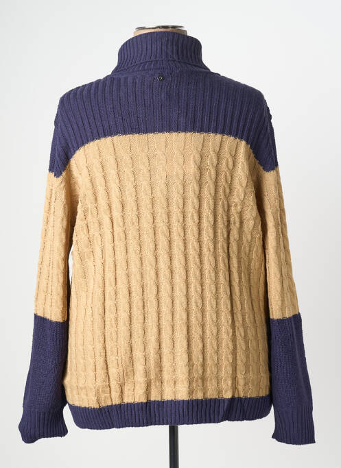 Pull col roulé bleu SHEEGO femme