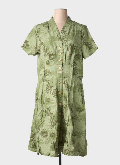 Robe mi-longue vert SHEEGO femme