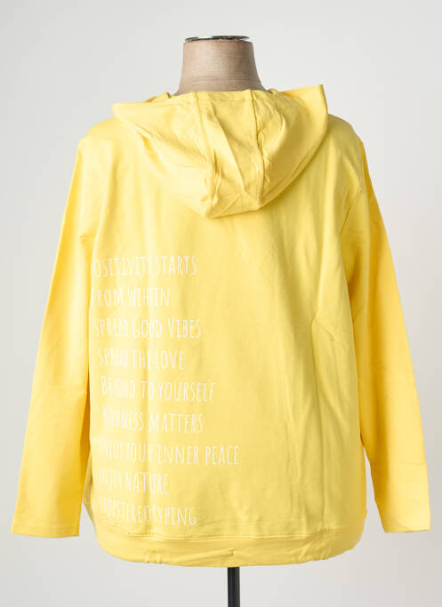 Sweat-shirt à capuche jaune SHEEGO femme