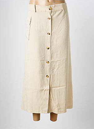 Jupe longue coupe évasée beige SYSTEMACTION femme