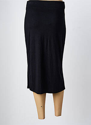 Jupe longue taille élastique noir SYSTEMACTION femme