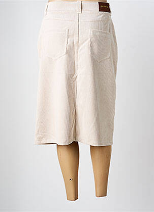 Jupe mi-longue coupe droite beige PAZ TORRAS femme