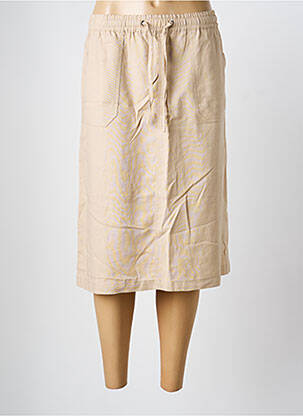 Jupe mi-longue coupe droite beige JENSEN femme