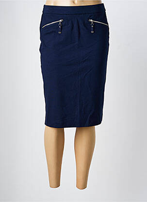 Jupe mi-longue coupe droite bleu OLSEN femme