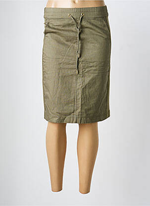 Jupe mi-longue coupe droite vert OLSEN femme