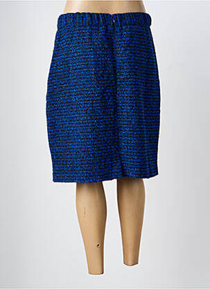 Jupe mi-longue coupe droite bleu SIGNATURE femme
