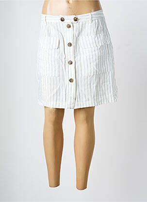 Jupe courte poches blanc SYSTEMACTION femme