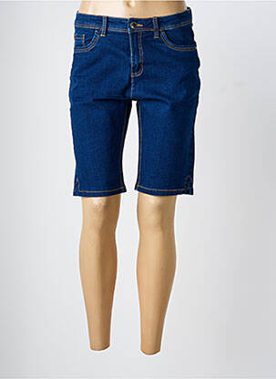 Bermuda coupe droite bleu JENSEN femme