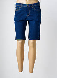 Bermuda coupe droite bleu JENSEN femme