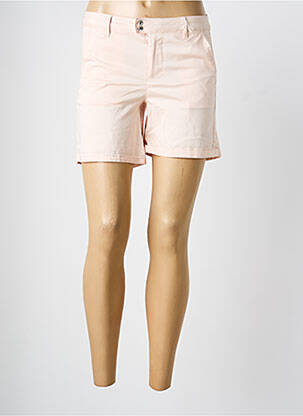 Short fermeture zippée sous rabat boutonné rose LPB femme