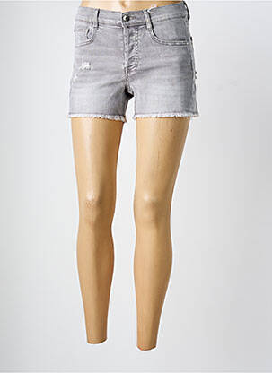 Short tissage denim gris LPB femme