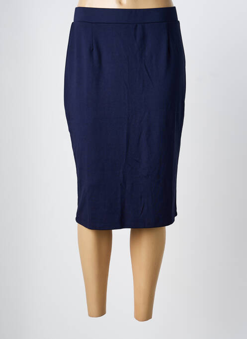 Jupe mi-longue bleu SIGNATURE femme