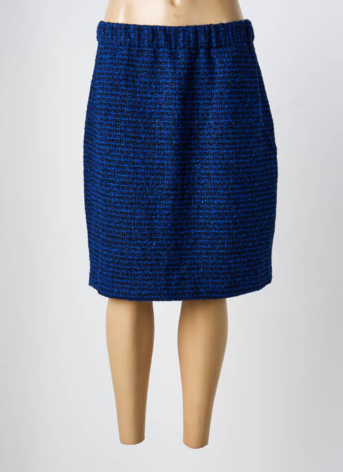Jupe mi-longue bleu SIGNATURE femme