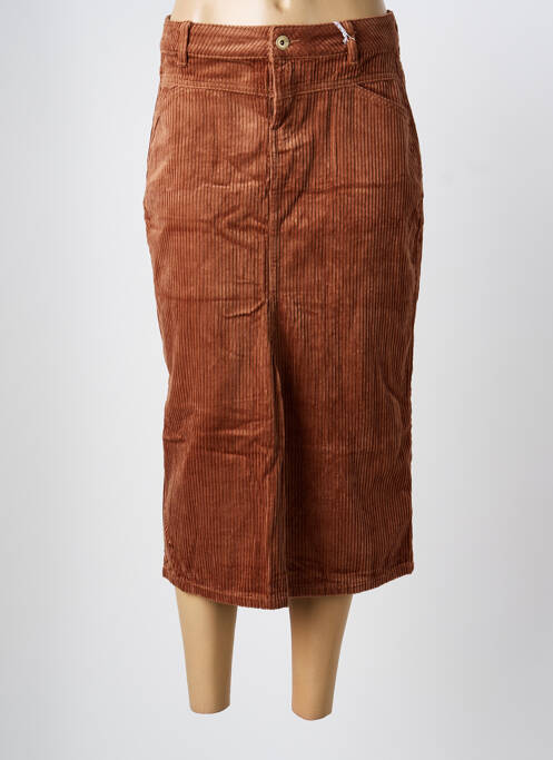 Jupe mi-longue marron LPB femme