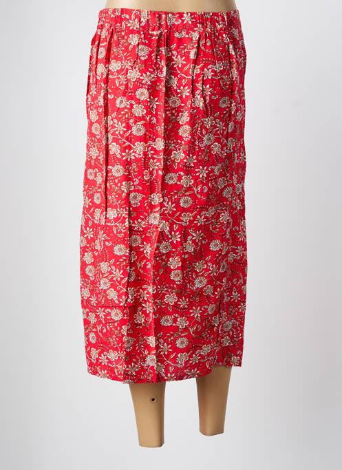 Jupe mi-longue rouge C'EST BEAU LA VIE femme